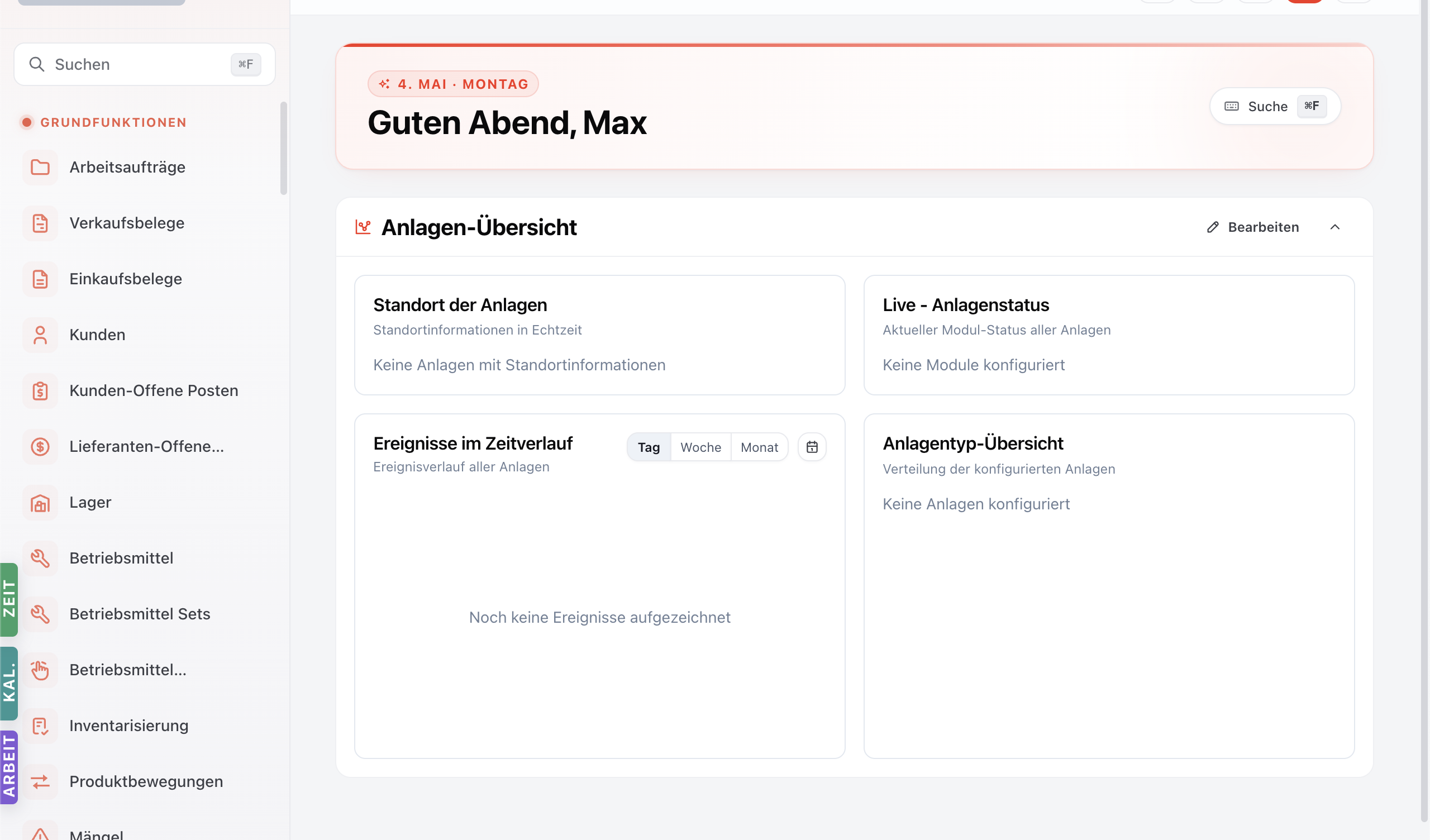 Compliance-Checks-Übersicht mit Filter und Spalten-Konfiguration.