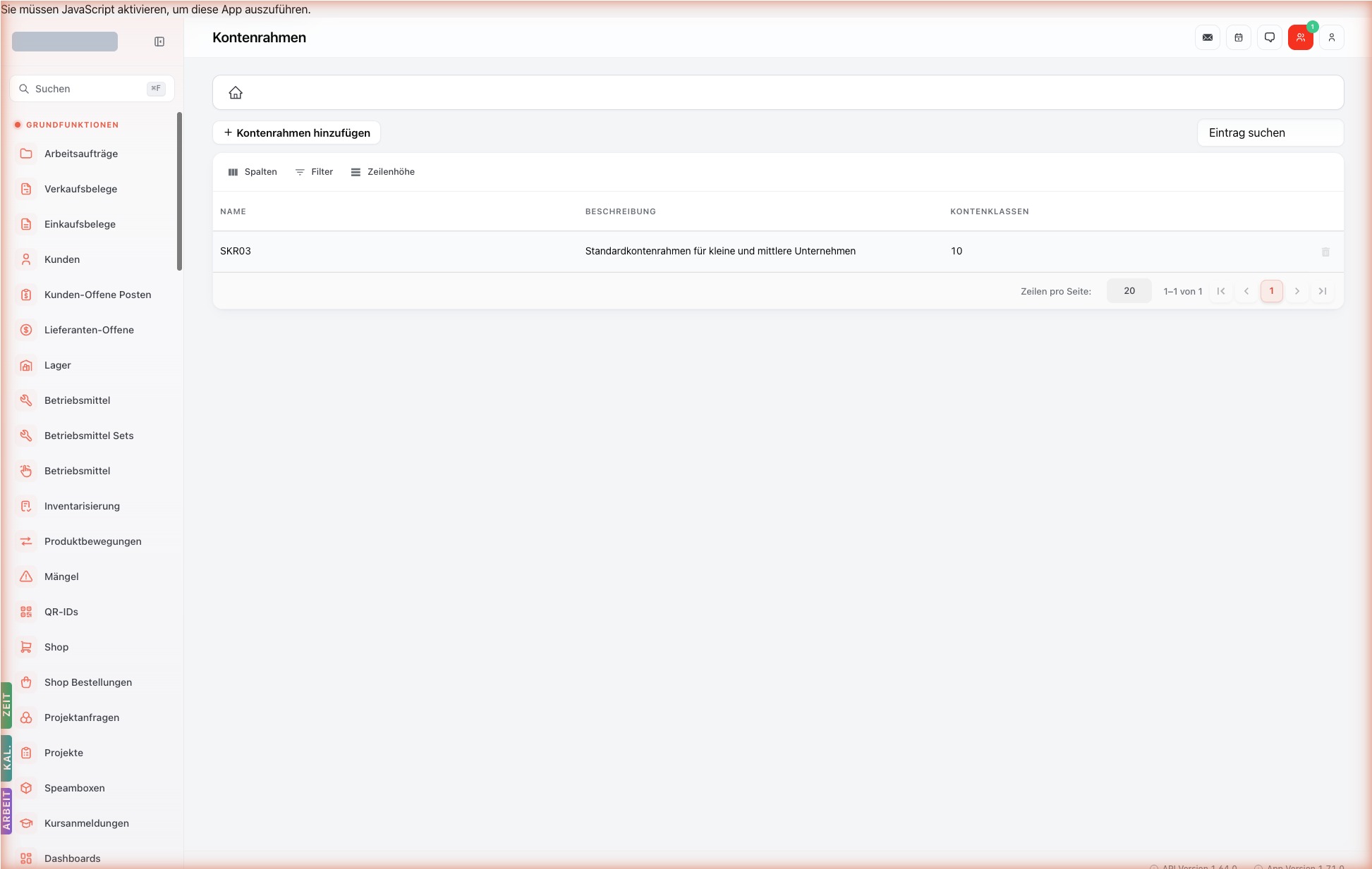 Listenansicht — chart-of-account-frameworks