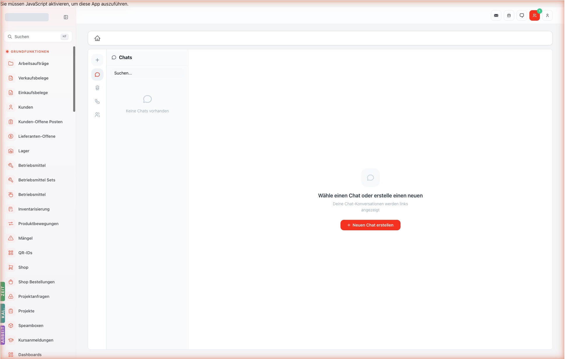 Listenansicht — chat