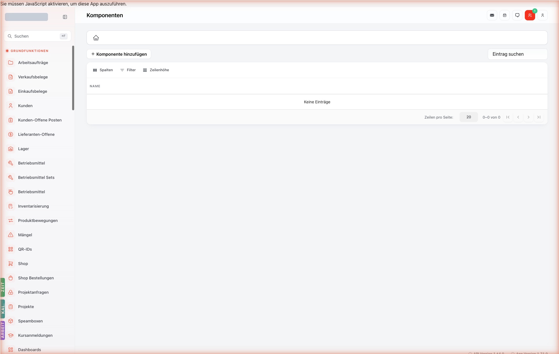 Listenansicht — components