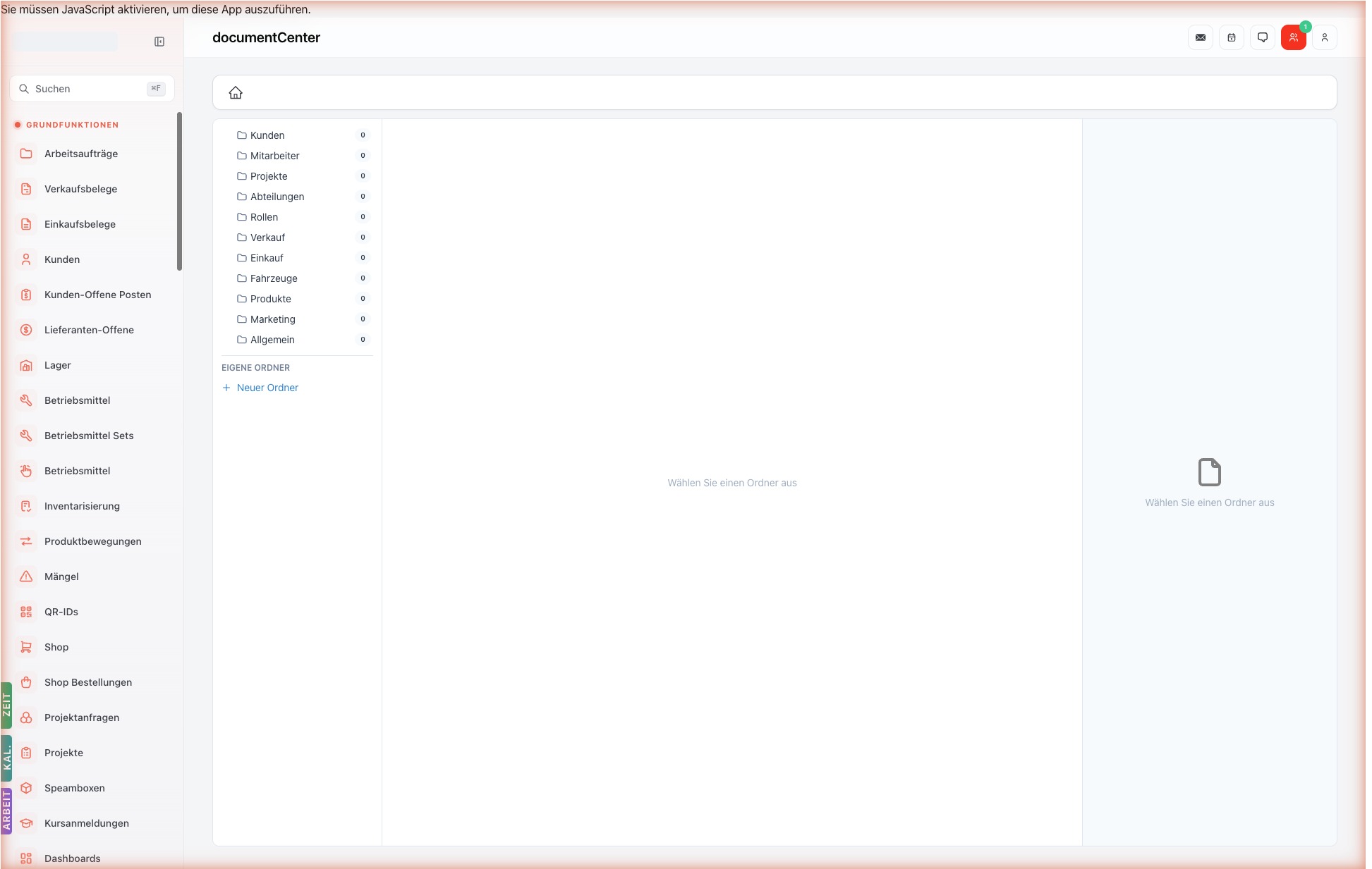 Listenansicht — document-center