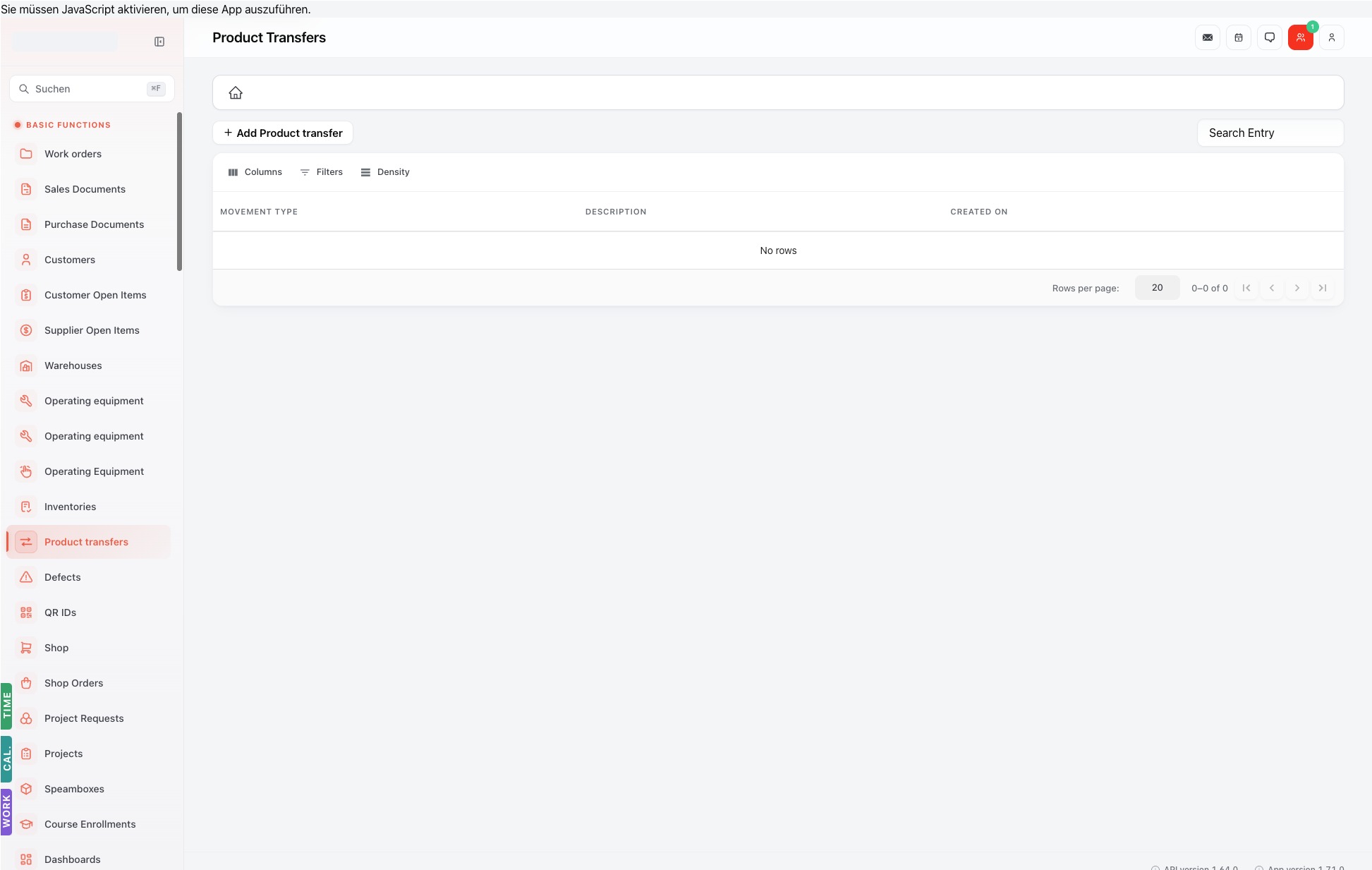 Listenansicht — product-transfers