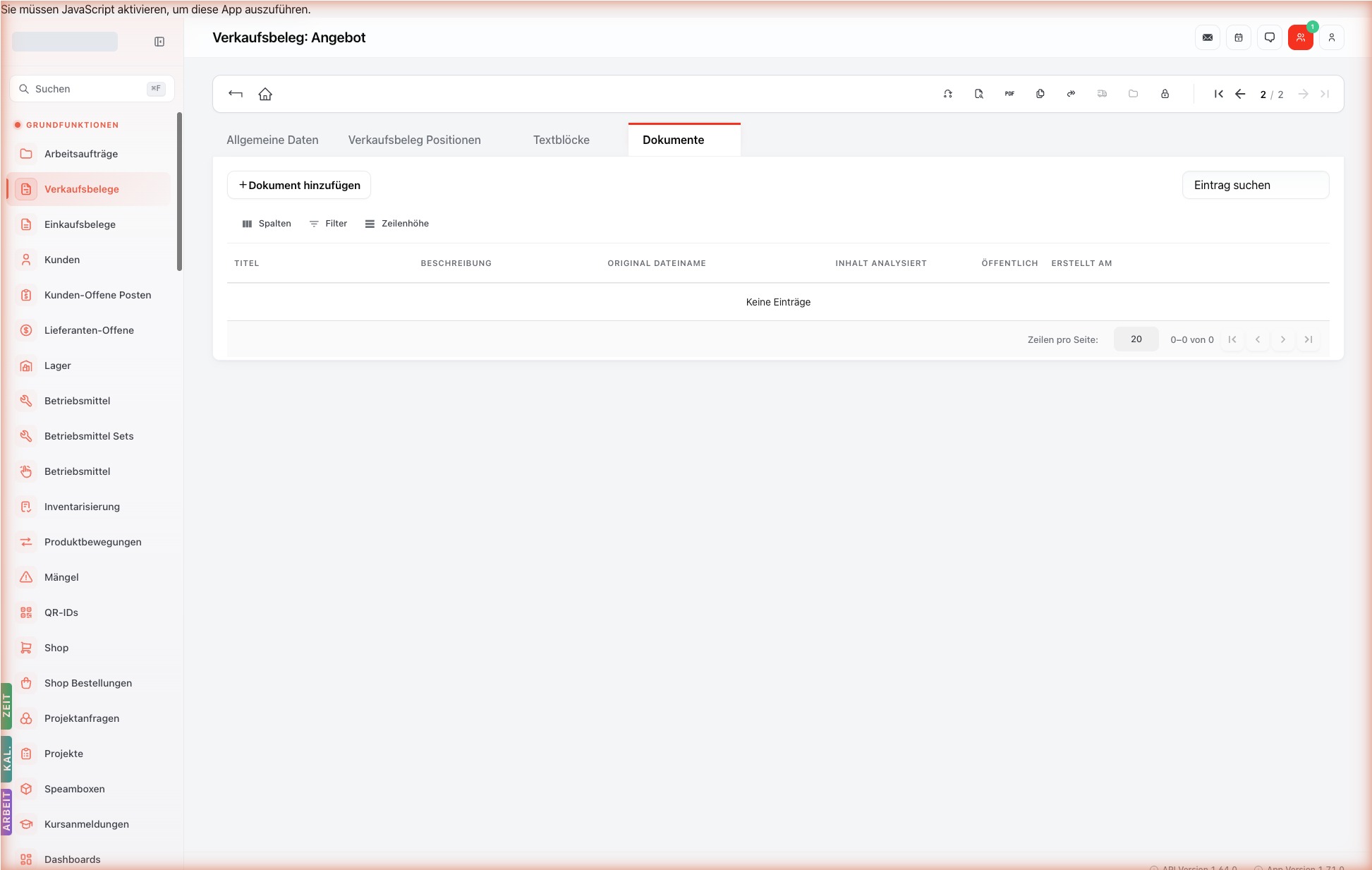Listenansicht — sales-documents-documents