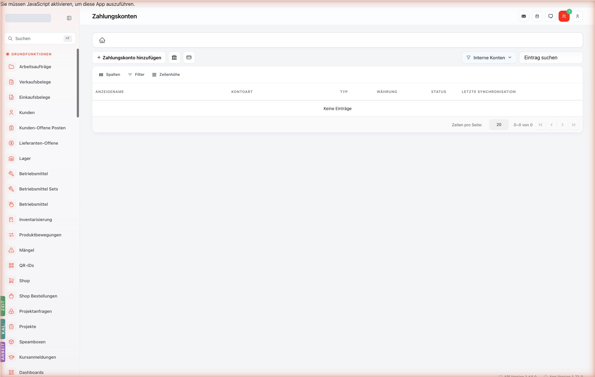 Listenansicht — transaction-accounts